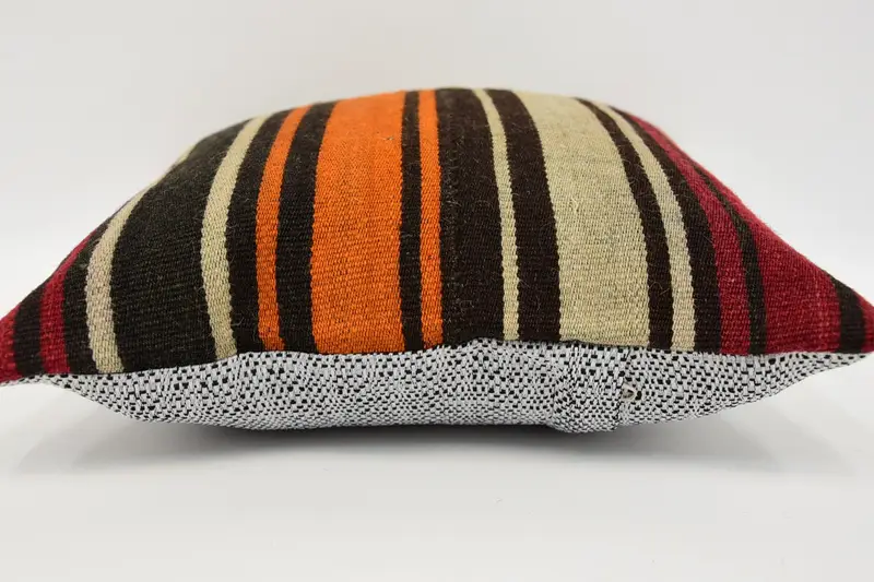 Vintage Kilim Pillow, Home Decor Pillow, 12x12 Brown Pillow Cover, Decorative Bolster Pillow Sham, Pillow for Sofa, Pillow Case - 5