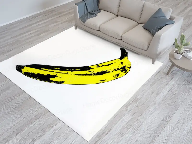 Soyut Muz Baskı Modern Çağdaş Baskılı Halı