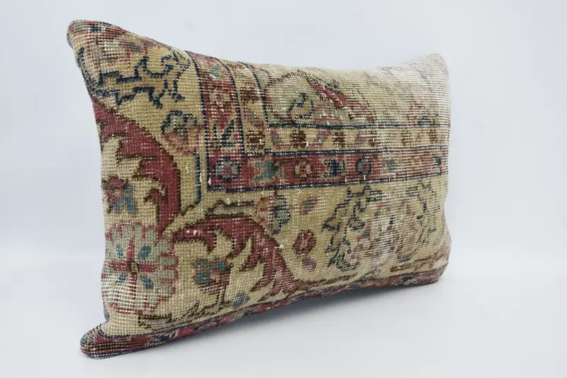Antique Pillows, Nomadic Cushion Case, 16x24 Purple Cushion, Bench Pillow Case, Vintage Kilim Pillow, Kilim Cushion Sham, Cushion Case - 3