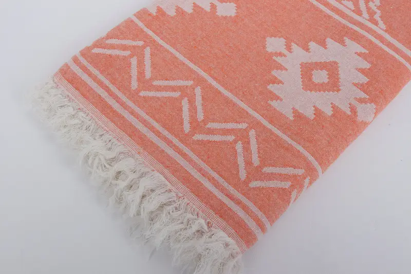 Bridesmaid Gift, Handmade Turkish hammam towel, Scarf Towel, 74x40 Cotton Geometric Towel, Family Gift, Fouta towel, Yoga Towel, Bridal Shower Gift - 8