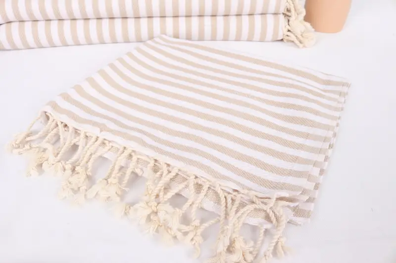 Banyo havlu, plaj teması bekarlığa veda partisi, 40x18 pamuklu çizgili havlu, ev ısınma hediyesi, kişiselleştirilmiş bulaşık havlu, monogramlı el havlu - 5