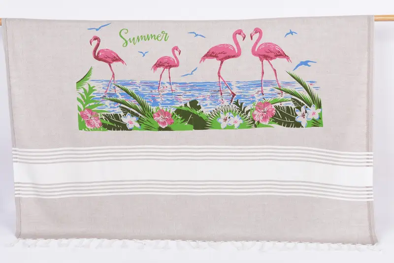 70x40 Cotton Summer Print Striped Towel, Embroidered Towel, Beach Size Towel, Luxury Turkish Bath Towel, Gift For Him, Organic towel, Bridal Gifts