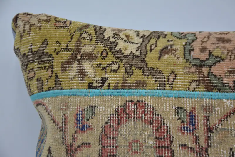 Aesthetic Cushion Case, Kilim Cushion Sham, 20x28 Beige Pillow Cover, Turkish Kilim Pillow, Pillow Cover, Sofa Cushion, Antique Pillows - 2