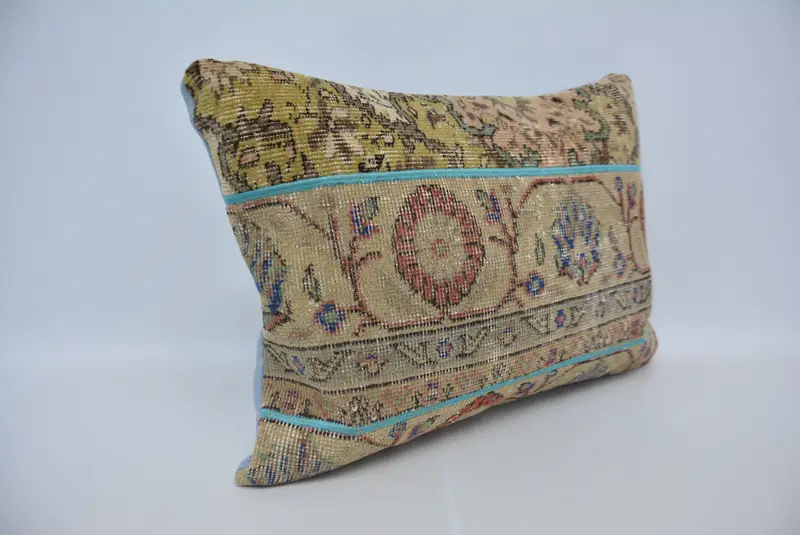 Aesthetic Cushion Case, Kilim Cushion Sham, 20x28 Beige Pillow Cover, Turkish Kilim Pillow, Pillow Cover, Sofa Cushion, Antique Pillows - 3