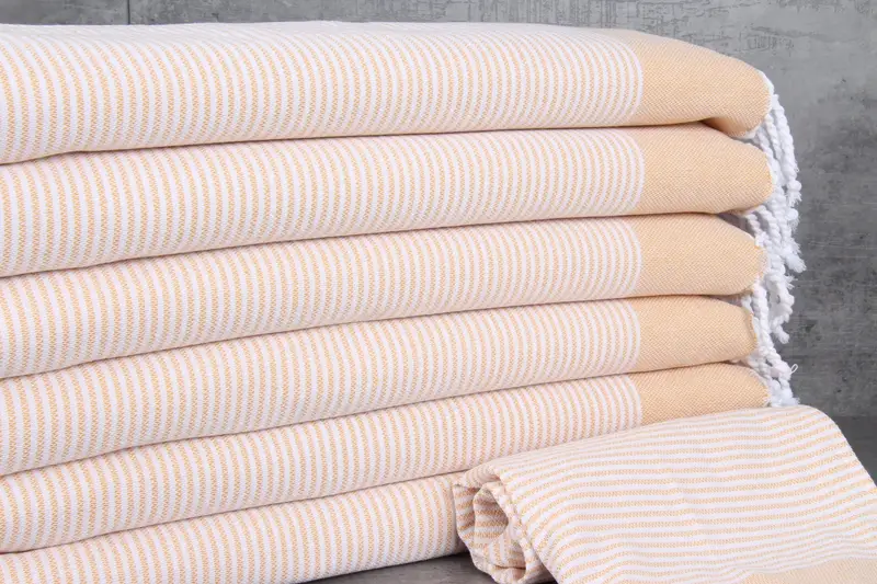 Personalized Hand Towel, Turkish Hand Towel, 40x18 Cotton Striped Towel, Personalized Kitchen Towel, Employee Gifts, Monogram Turkish Bath Towel - 2
