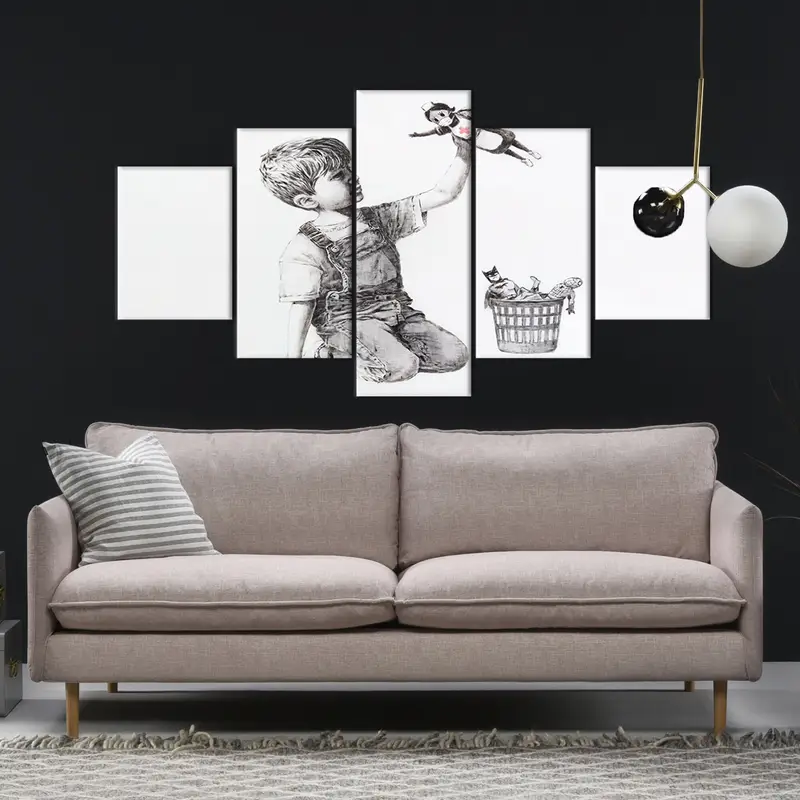 Banksy, NHS Heroes Supernurse, Canvas Wall Art, Graffiti Street, Game Changer Tribute, Banksy Wall Art, Banksy Decor, Urban Art, Canvas Art - 6