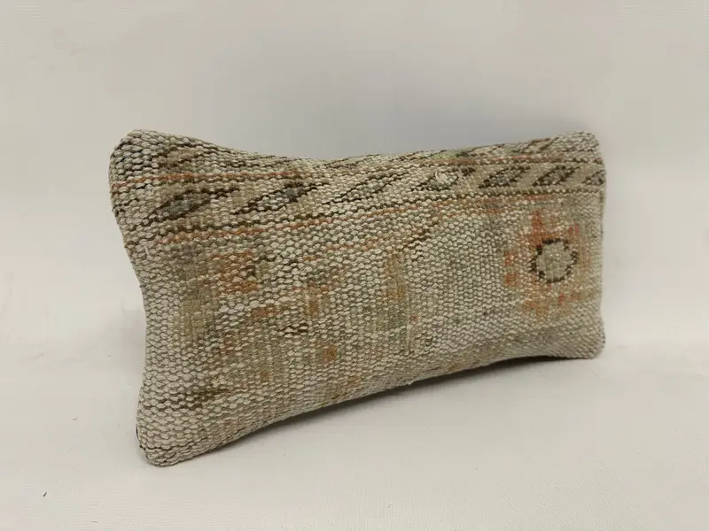 Antique Pillows, Custom Cushion Case, Pillow Sham, 8x16 White Pillow Cover, Bolster Cushion Case, Vintage Kilim Pillow, Boho Pillow - 3