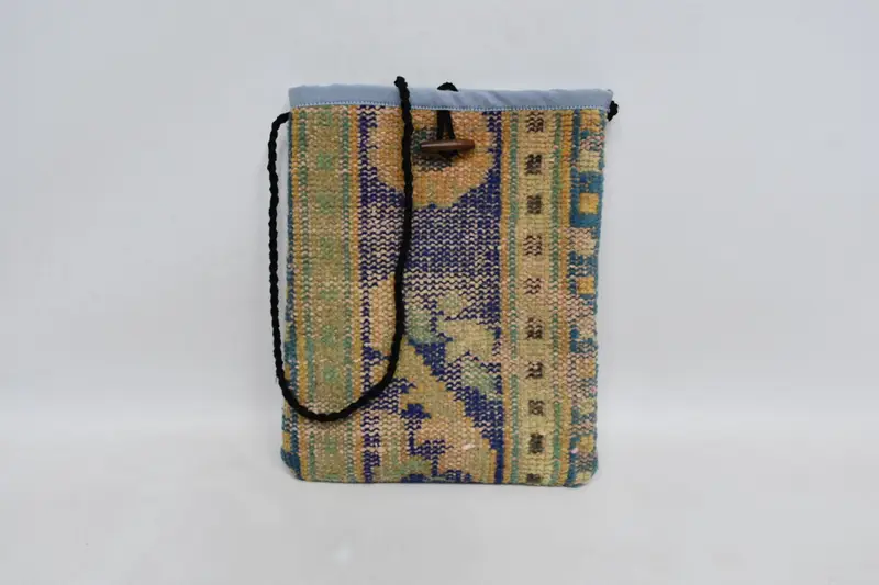 スチームパンク クロスボディ キリム バッグ 調節可能なストラップ付き ウール ヴィンテージ モチーフ