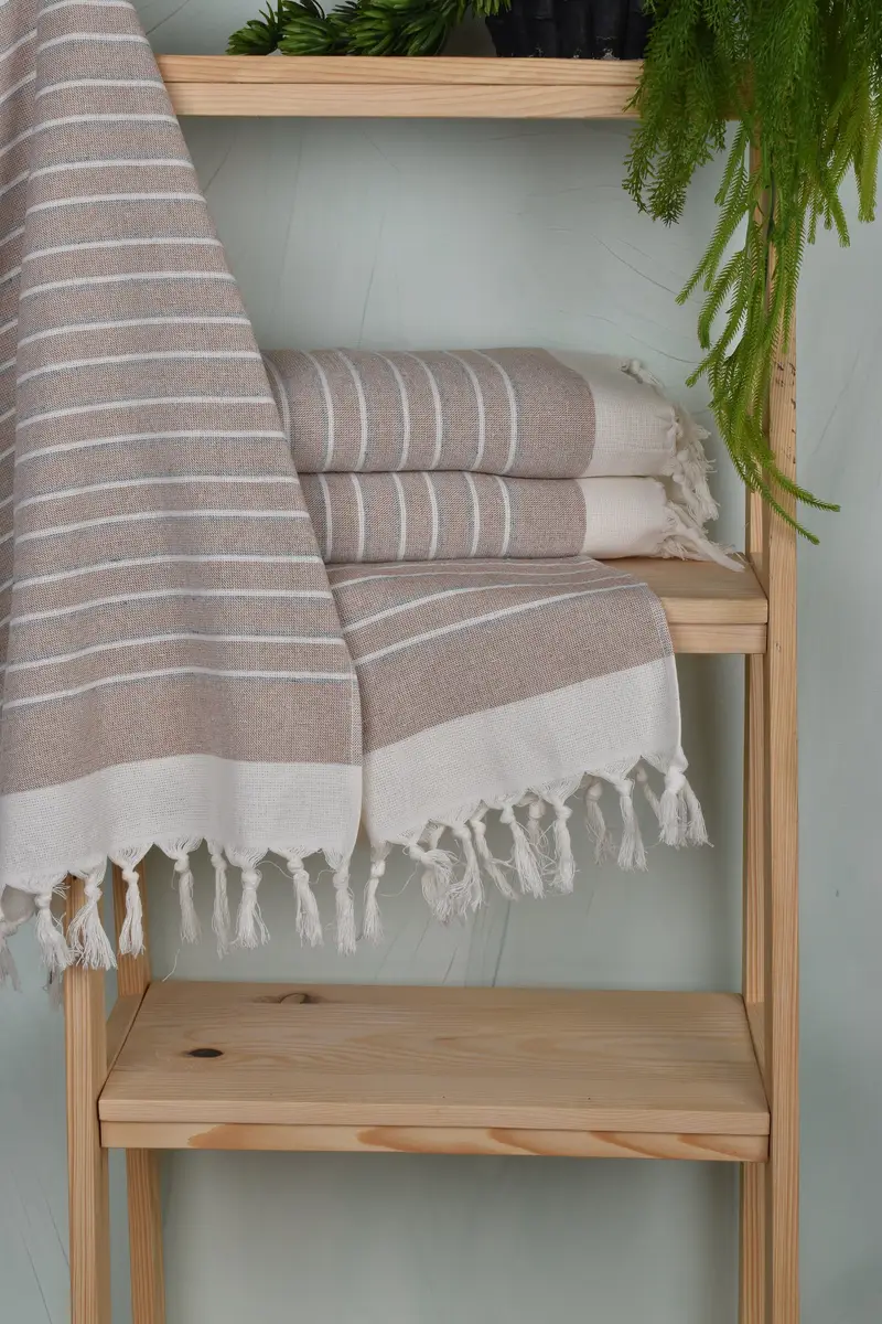 Turkish Hand Towel, 36x18 Cotton Striped Terry Towel, Bridesmaid Gifts, Bridesmaid Gifts Personalized, Monogrammed Hand Towel, Bridal Shower Gift - 6