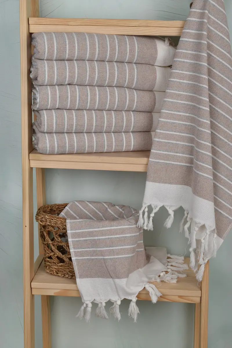 Turkish Hand Towel, 36x18 Cotton Striped Terry Towel, Bridesmaid Gifts, Bridesmaid Gifts Personalized, Monogrammed Hand Towel, Bridal Shower Gift - 3