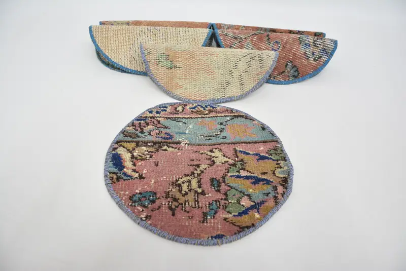 Mantel individual bohemio naranja y bronce, mantel individual minimalista de estilo bohemio