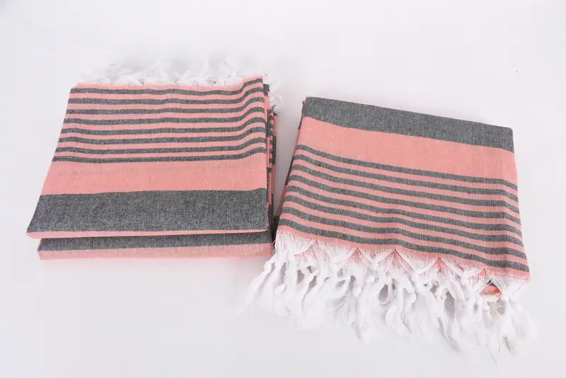 68x36 Cotton Striped Towel, Welcome Wedding Gift, Scarf Towel, Organic towel, Wedding Favors, Spa Gift Towel, Bridal Shower Gift, Towel With Name - 7