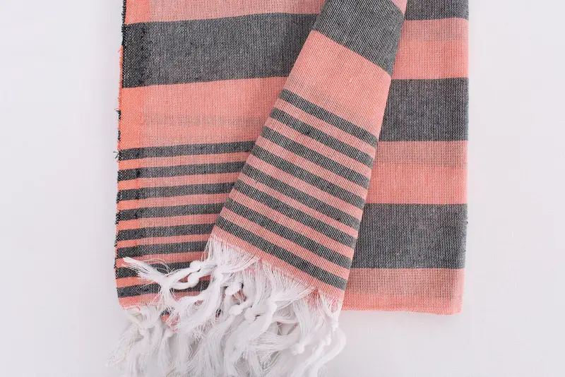 68x36 Cotton Striped Towel, Welcome Wedding Gift, Scarf Towel, Organic towel, Wedding Favors, Spa Gift Towel, Bridal Shower Gift, Towel With Name - 8