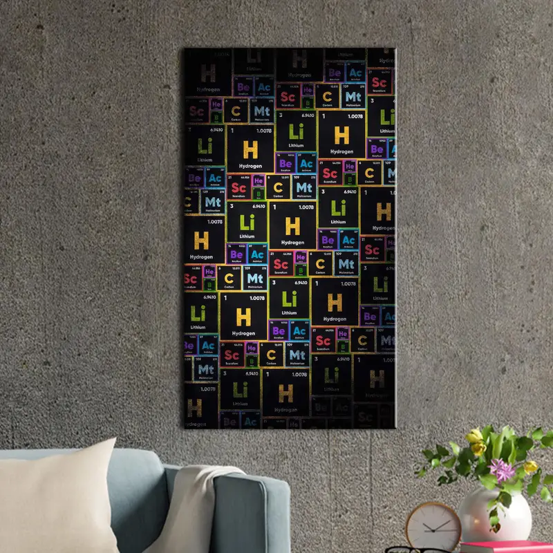 Eleganter Chemietisch-Leinwanddruck: Pädagogische Chemie-Dekoration