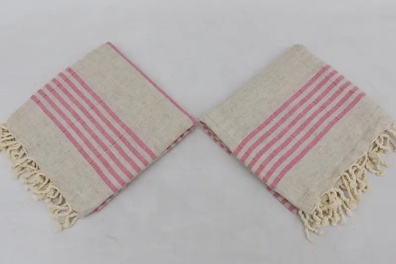Toalla de pedido a granel, toalla a rayas de lino 70x40, toallas de piscina, regalos de decoración del hogar, toalla suave, regalo del día de San Valentín para él, regalo de despedida de soltera - 4