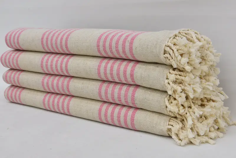 Toalla de pedido a granel, toalla a rayas de lino 70x40, toallas de piscina, regalos de decoración del hogar, toalla suave, regalo del día de San Valentín para él, regalo de despedida de soltera - 1