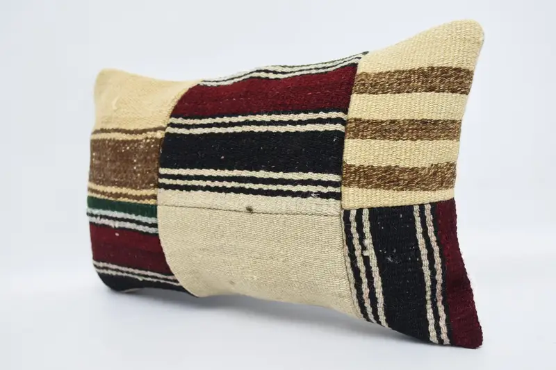 12x20 Beige Cushion Case, Custom Pillow, Vintage Pillow, Kilim Pillow Cover, Handmade Kilim Cushion, One Of A Kind Cushion, Cushion Cover - 4