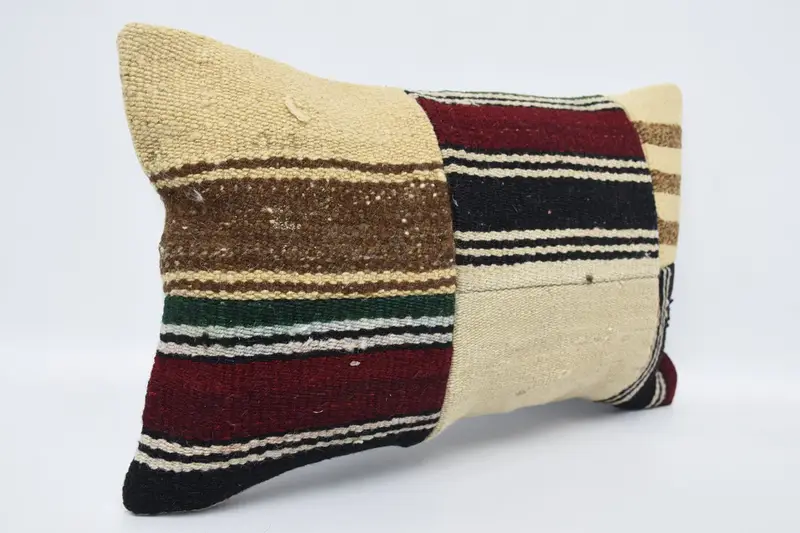 12x20 Beige Cushion Case, Custom Pillow, Vintage Pillow, Kilim Pillow Cover, Handmade Kilim Cushion, One Of A Kind Cushion, Cushion Cover - 3
