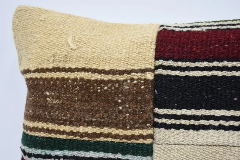 12x20 Beige Cushion Case, Custom Pillow, Vintage Pillow, Kilim Pillow Cover, Handmade Kilim Cushion, One Of A Kind Cushion, Cushion Cover - 2