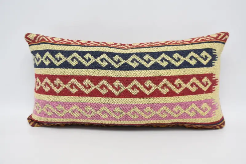 Decorative Vintage Cushion Case, Geometric Red Moroccan Pillow - 1