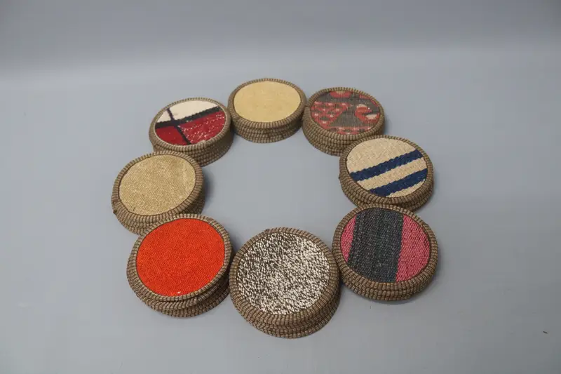 ボヘミアンパターンラウンドコースター、ユニークな5x5インチのドリンクコースター