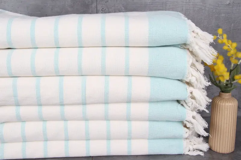 Wedding Gift, Bathroom Towel, Handmade Gift, Personalized Hand Towel, Kitchen Towel, Bulk Order Towel, 36x18 Cotton Striped Towel, Gift For The Home - 1