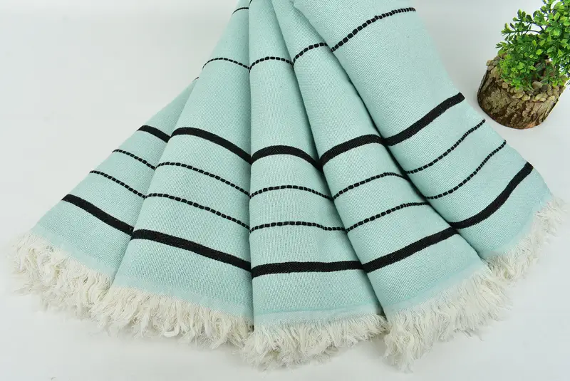 Absorbent Turkish towel, Beach Towel Gift, Summer Towel, Yoga Towel, Employee Gifts, Bachelor Party Favors, 70x40 Cotton Striped Towel, Summer Gift - 4
