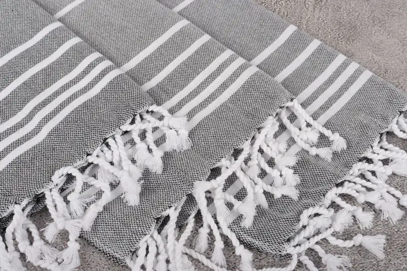 Embroidery Towel, Home Gift, Turkish Hand Towel, 38x18 Cotton Striped Towel, Personalized Gifts, Turkish Towel Hand Towel, Home Decor Gifts - 5