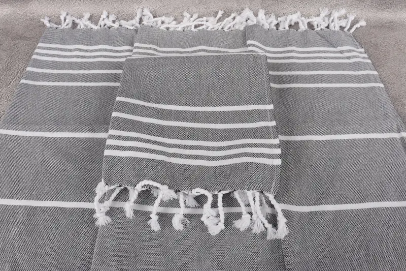 Embroidery Towel, Home Gift, Turkish Hand Towel, 38x18 Cotton Striped Towel, Personalized Gifts, Turkish Towel Hand Towel, Home Decor Gifts - 4