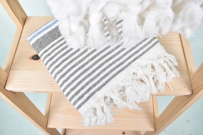 Wedding Favors, Beach towel, Handmade Gift, Personalized Bridesmaid Gift, Housewarming Gift, Luxury Beach Towel, 68x40 Cotton Striped Terry Towel - 5