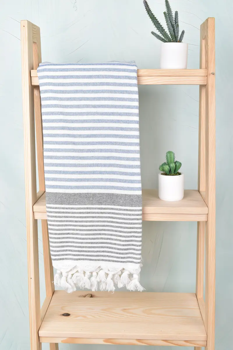 Wedding Favors, Beach towel, Handmade Gift, Personalized Bridesmaid Gift, Housewarming Gift, Luxury Beach Towel, 68x40 Cotton Striped Terry Towel - 8