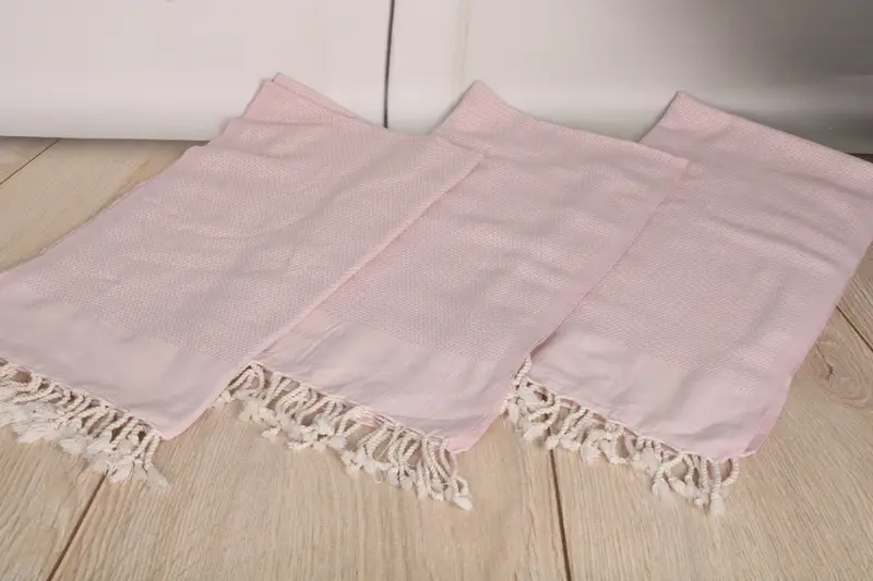 Monogramlı el havlu, düğün hediyesi, nedime havlu, özel el havlu, aile hediyesi, 44x24 pamuklu polka nokta havlu, tatil havlu, monogram havlu - 6