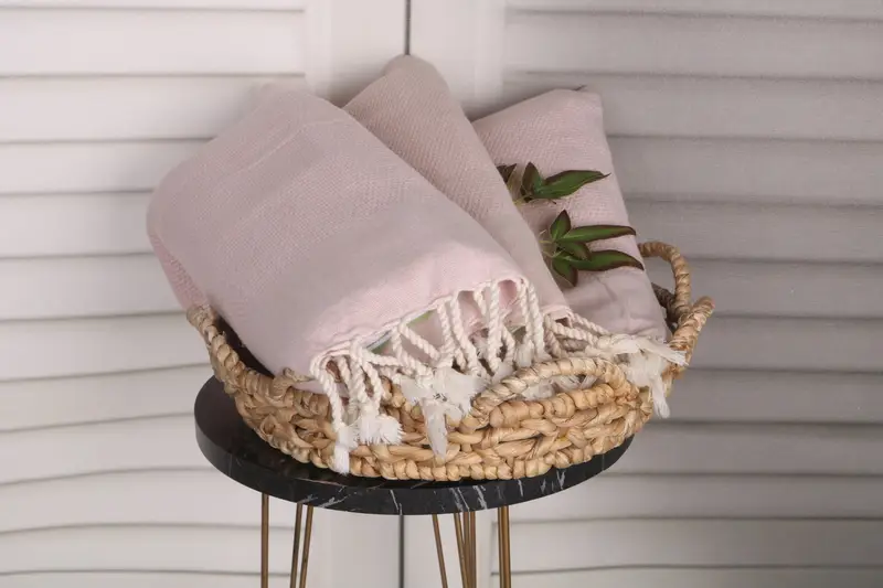 Monogramlı el havlu, düğün hediyesi, nedime havlu, özel el havlu, aile hediyesi, 44x24 pamuklu polka nokta havlu, tatil havlu, monogram havlu - 5
