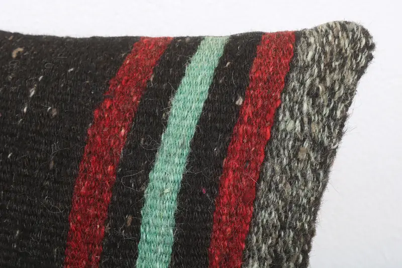 Home Decor Pillow, 12x20 Brown Pillow Sham, Pillow Sham, Boho Pillow Sham Cover, Floor Cushion Case, Comfy Throw Cushion, Ethnical Kilim Rug Pillow - 5