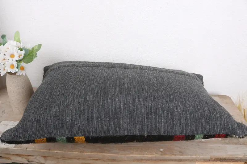 Home Decor Pillow, 12x20 Brown Pillow Sham, Pillow Sham, Boho Pillow Sham Cover, Floor Cushion Case, Comfy Throw Cushion, Ethnical Kilim Rug Pillow - 7