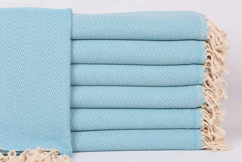 Authentic Turkish hammam peshtemal, Wedding Gift, 70x40 Cotton Diamond Towel, Valentines Day Gift, Wedding Towel, Personalized Gift, Absorbent towel - 1
