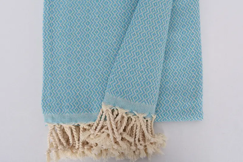 Authentic Turkish hammam peshtemal, Wedding Gift, 70x40 Cotton Diamond Towel, Valentines Day Gift, Wedding Towel, Personalized Gift, Absorbent towel - 8