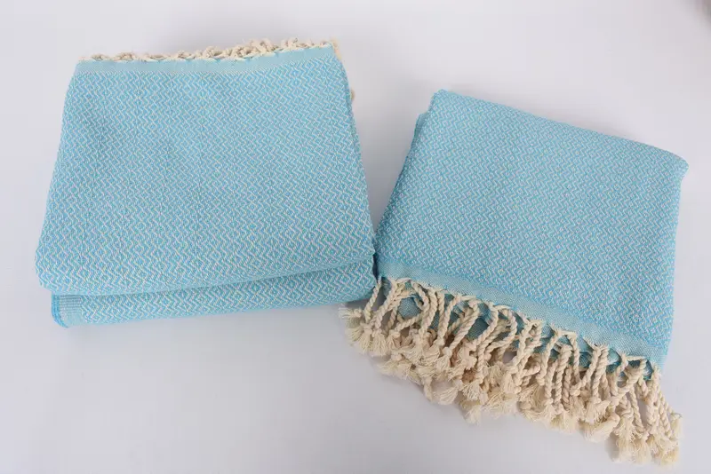 Authentic Turkish hammam peshtemal, Wedding Gift, 70x40 Cotton Diamond Towel, Valentines Day Gift, Wedding Towel, Personalized Gift, Absorbent towel - 7