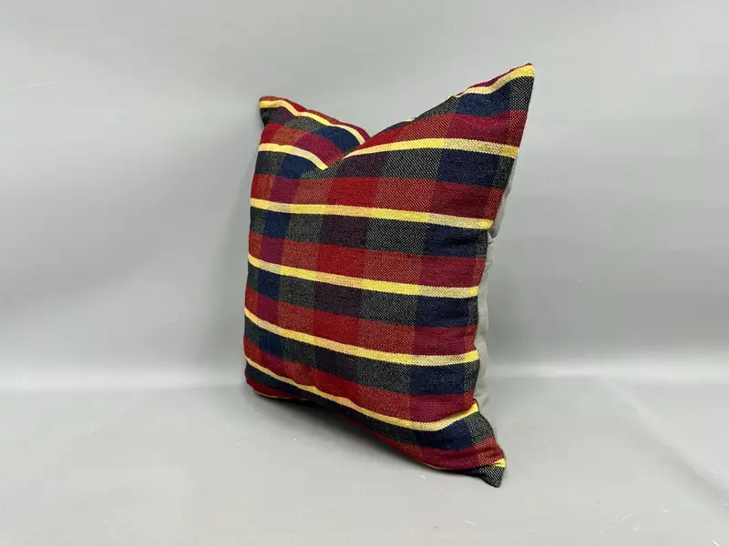 Vintage Kilim Pillow, Custom Pillow, Handmade Pillow, Boho Pillow Sham Cover, Muted Cushion, Kilim Cushion Sham, 18x18 Red Pillow Case, Pillow - 3