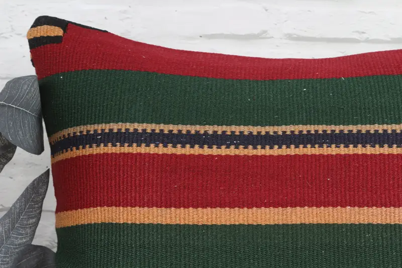 Handmade Kilim Cushion, Vintage Pillow, Home Decor Pillow, Pillow Sham, Handmade Throw Pillow, Tribal Pillow Sham, 22x22 Red Pillow Case - 2