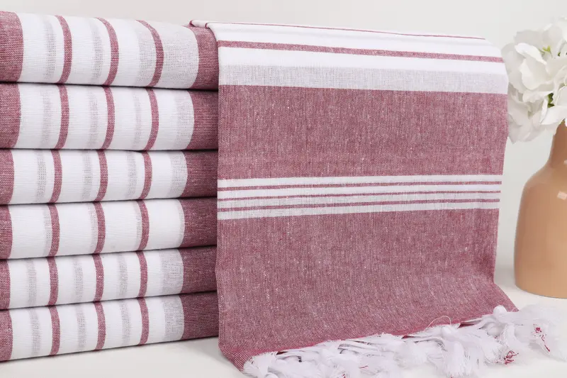 68x36 Cotton Striped Towel, Quick-dry towel, Personalized Gift For Her, Handmade Gift, Personalized Gift, Traditional Turkish peshtemal for hammam - 2