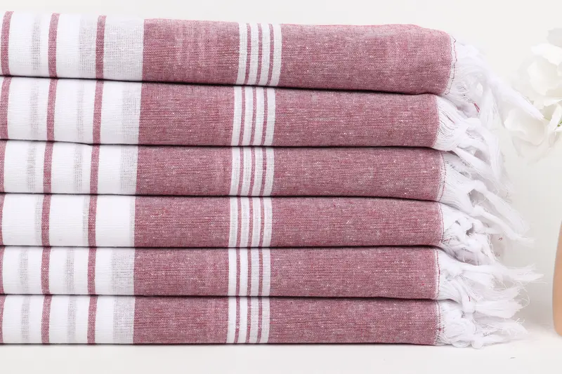 68x36 Cotton Striped Towel, Quick-dry towel, Personalized Gift For Her, Handmade Gift, Personalized Gift, Traditional Turkish peshtemal for hammam - 3