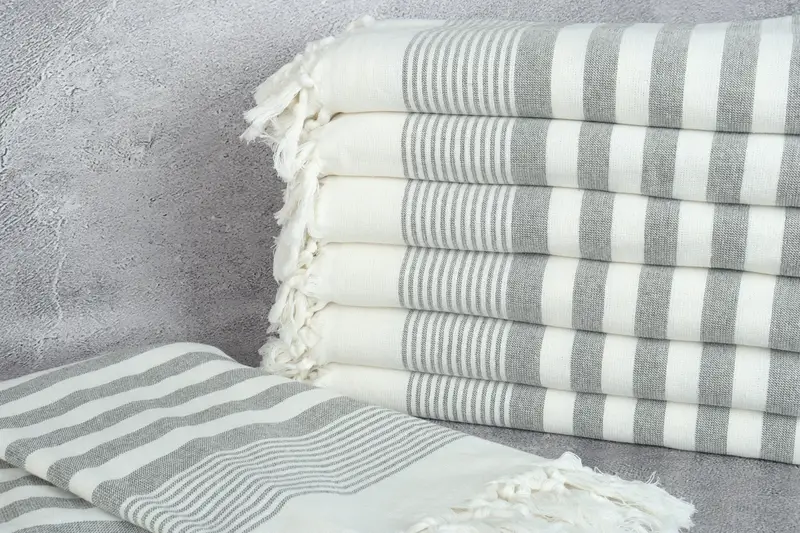 Gym Towel, Beach Towel Bulk, Hammam towel, Handwoven Turkish Towel, Gifts For Him, Bachelorette Party Favors Beach, 68x40 Cotton Striped Terry Towel - 2