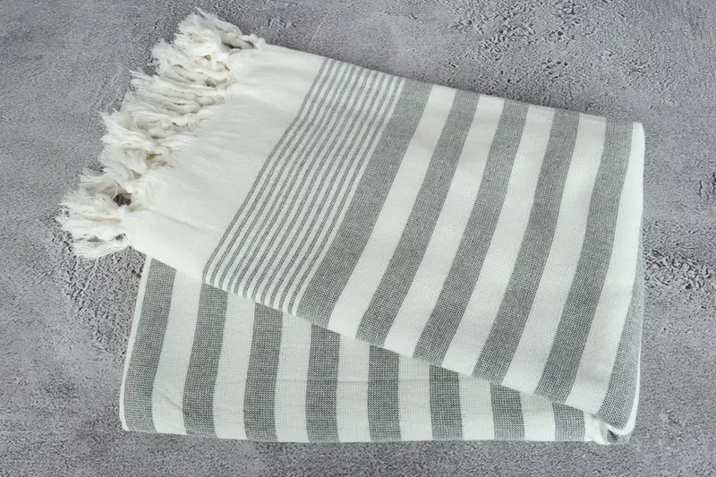 Gym Towel, Beach Towel Bulk, Hammam towel, Handwoven Turkish Towel, Gifts For Him, Bachelorette Party Favors Beach, 68x40 Cotton Striped Terry Towel - 6