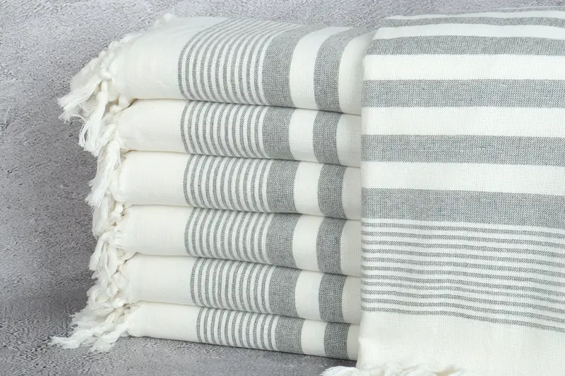 Gym Towel, Beach Towel Bulk, Hammam towel, Handwoven Turkish Towel, Gifts For Him, Bachelorette Party Favors Beach, 68x40 Cotton Striped Terry Towel - 1