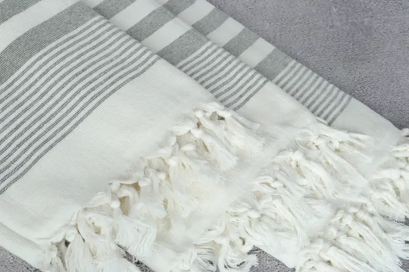 Gym Towel, Beach Towel Bulk, Hammam towel, Handwoven Turkish Towel, Gifts For Him, Bachelorette Party Favors Beach, 68x40 Cotton Striped Terry Towel - 5