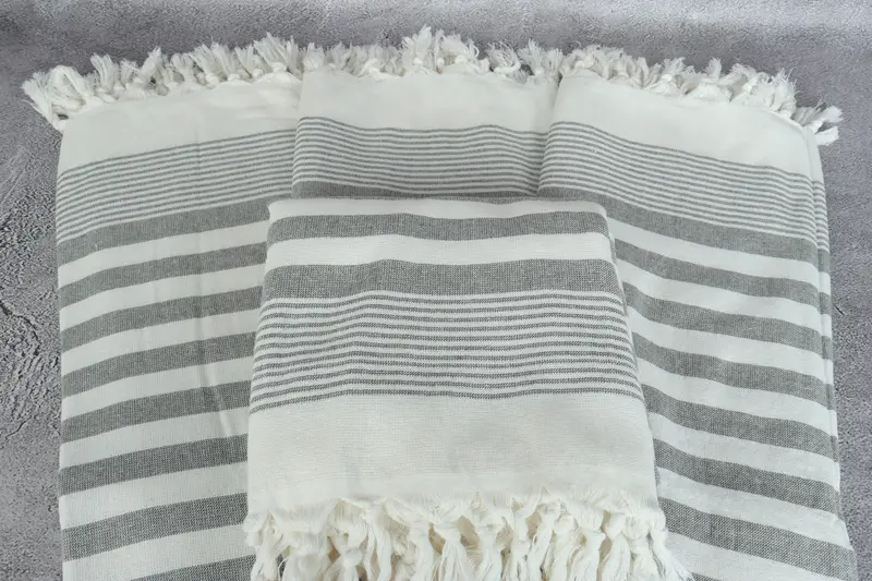 Gym Towel, Beach Towel Bulk, Hammam towel, Handwoven Turkish Towel, Gifts For Him, Bachelorette Party Favors Beach, 68x40 Cotton Striped Terry Towel - 4