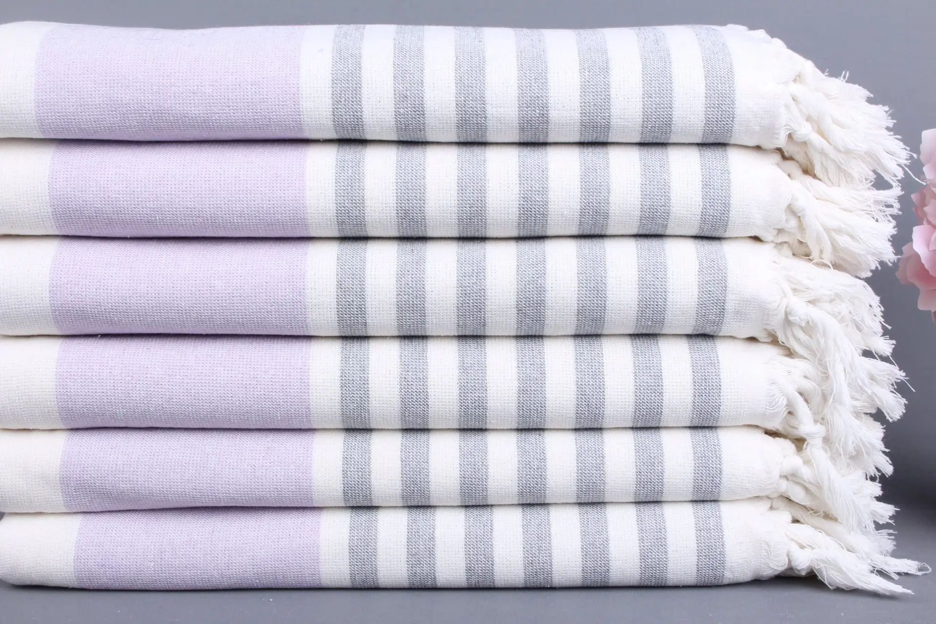 Personalized Wedding Gifts Organic Cotton Lilac Towel, 40x67 Inches - 1