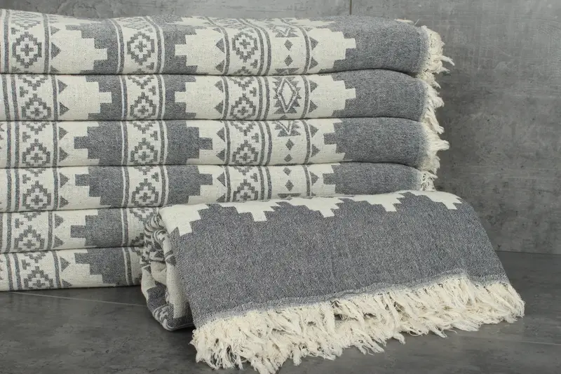 Gift For The Home Decor, Throw Blanket Couch, Bride Gift, 86x56 Cotton Kilim Towel, Decorative Blanket, Custom Blanket, Christmas Tablecloth - 3