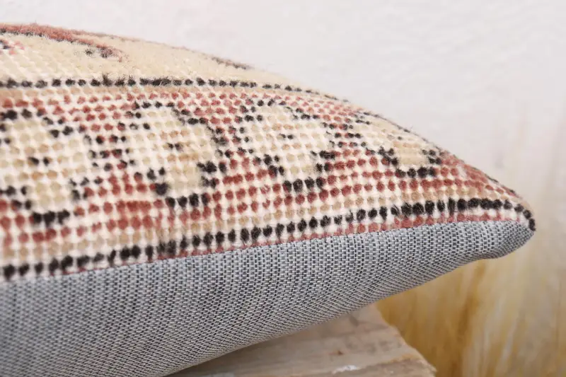 Ethnical Kilim Rug Pillow, 8x16 Beige Cushion Case, Anatolian Cushion Case, Home Decor Pillow, Pillow Case, Bolster Pillow Cover, Pillow for Couch - 6